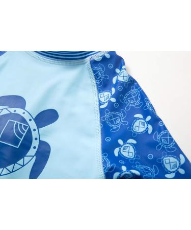 BONVERANO Baby Boy 18M UV Protection Swimsuit Blue Turtle Design | Long-Sleeve 50+ UPF One Piece - Buy Online on GoSupps.com