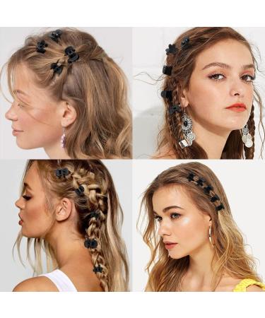 Hapdoo 24pcs Black Mini Matte Hair Claw Clips - Non-slip Strong Hold Hair Accessories for Women and Girls - Buy Online on GoSupps.com