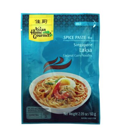 6x60g AHG spice paste for Singapore Laksa coconut curry paste dish