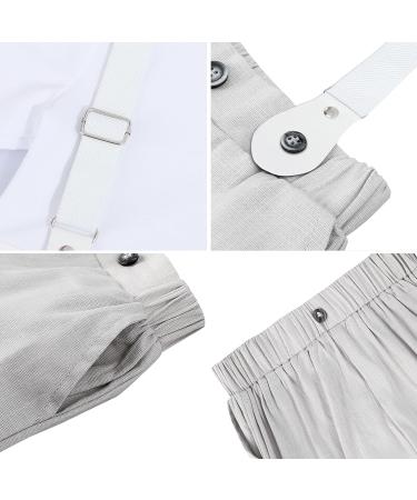 Mint Green Baby Boy Gentleman Wedding Suit Set 12-18 Months - 4pcs Long Sleeve Shirts, Trousers, Suspenders, Bowtie in White - Buy Online on GoSupps.com