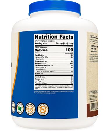 Nutricost Organic Chocolate Pea Protein Powder 5lb - USDA Certified, Vegan, Gluten-Free & Non-GMO - Buy Online on GoSupps.com