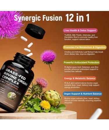 Beef Liver Capsules with Tudca - Beef Organ Supplement for Women Liver Kidney Heart Uterus Tissue Support Liver Health & Detox Energy Women s Health & Hormonal Balance Grass Fed Non-GMO - Buy Online on GoSupps.com