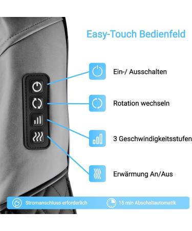 Fitleap Shiatsu Massager - Neck Bridge & Shoulder Massage Device for Muscle Pain Relief with Infrared Heat - Gray - Buy Online on GoSupps.com