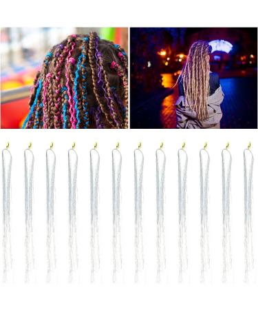 Hair Tinsel Strands Kit Colorful Glitter Bling Sparkly Hair Extension Shiny Hair Extension Tinsels Party Highlights Glitter Hairpieces Hair Accessories for Women Girls Party Cosplay(Silver) - Buy Online on GoSupps.com