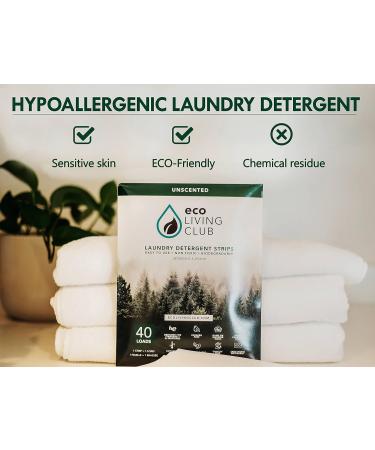 Laundry Detergent Sheets - Hypoallergenic Eco-Friendly Biodegradable & Cruelty-Free - Travel Friendly (Unscented 80 Loads - Buy Online on GoSupps.com