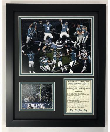 Legends Never Die Philadelphia Eagles Super Bowl 52 NFL Champions Collectible |Framed photo collage wall art decor-30.5 x 38.1 cm (11856U)