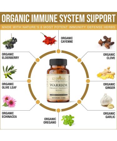 Warrior Organic Immune System Support - 8 Potent Immunity Defense Herbs - Buy Online on GoSupps.com