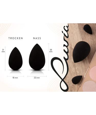 Luvia Beauty Blender Sponge Set - 3 Super Soft Makeup Egg Sponges for Precise & Large-scale Blending - Black Beauty Tools - Buy Online on GoSupps.com