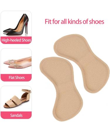 8 Pairs Heel Cushions Pads - Non-Slip Self-Adhesive Insoles for Comfort - Black & Meat-Colored Foot Care - Buy Online on GoSupps.com
