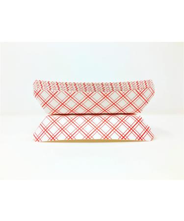 Mr. Miracle 7 Inch Paper Hot Dog Tray in Red White Pattern. Pack of 100. Disposable, Recyclable and Fully Biodegradable. Made in USA 100 Red / White - Buy Online on GoSupps.com