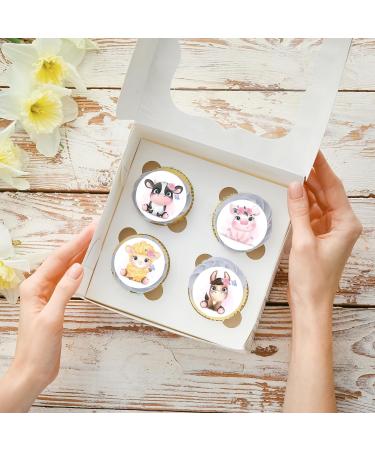 24 x Precut Cute Animals Edible Baby Shower Newborn Party Wafer Rice Paper Cupcake Toppers Cake Decorations - Buy Online on GoSupps.com