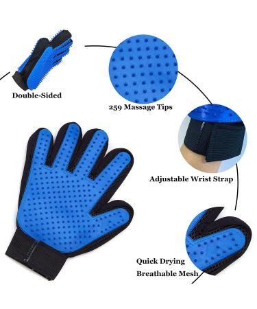 Coopupet 3-in-1 Pet Hair Brush Set: Self Cleaning Slicker Brush, Grooming Glove, Lint Remover - Ideal for Long & Short Haired Dogs & Cats - Reduces Shedding - Efficient Pet Hair Remover - Pink - Buy Online on GoSupps.com