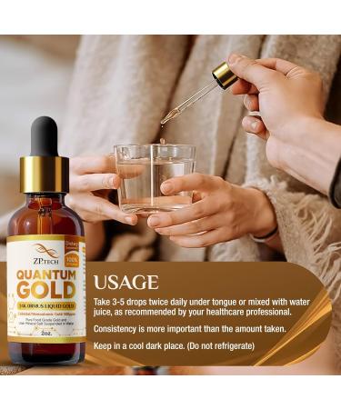 Quantum Gold Liquid Ormus Monoatomic Gold Elixir 24K | Colloidal Gold & Liquid Gold Ormus Supplement for for Pineal Gland Activation, Lucid Dreaming & Higher Energy Alignment (2oz.) - Buy Online on GoSupps.com