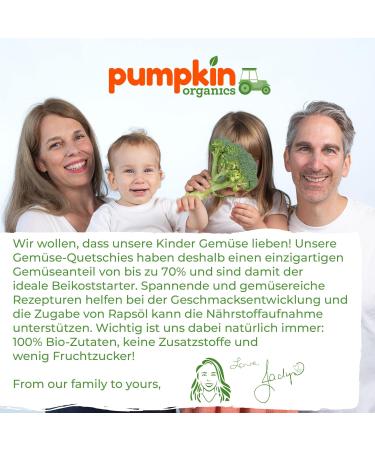 Pumpkin Organics Bio Vegetables Quetschies 8 Pack - Sugar-Free Baby Food with Sweet Potato Apple Spinach (Gluten-Free & Vegetarian) - Ideal for Babies 6 Months+ - Buy Online on GoSupps.com