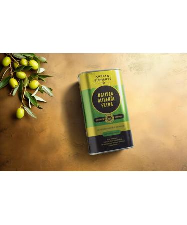 Cretan Elements Extra Virgin Olive Oil 1L | Authentic Olive Oil from Crete Greece - Buy Online on GoSupps.com