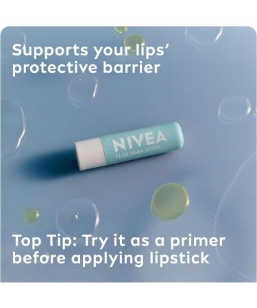 NIVEA 2in1 Aloe Vera Lip Scrub (4.8g) - Exfoliating Lip Balm with Aloe Vera & Vitamin E for Soft & Supple Lips - Intensive Lip Care - Buy Online on GoSupps.com