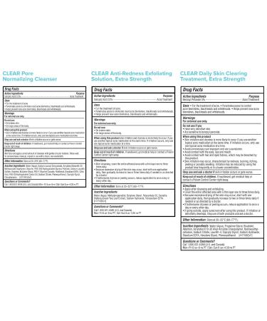 Paula's Choice CLEAR 3-Piece Acne Kit Includes Daily Cleanser 2% Salicylic Acid Exfoliant & Benzoyl Peroxide Treatment Prevents & Treats Mild to Severe Acne & Breakouts Fragrance-Free Set of 3 Full Size - Extra Strength - Buy Online on GoSupps.com