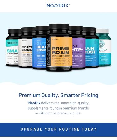 Nootrix Brain Boost Nootropic Supplement | Supports Memory Mental Focus Cognitive Health & Energy | Promotes Healthy Mood & Brain Function | Ginkgo Biloba & DMAE | 120 Capsules 2 Pack - Buy Online on GoSupps.com
