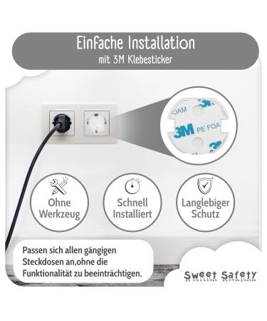 Sweet Safety Baby Socket Protectors | T V Tested Child Locking Safety Sockets | Easy Assembly Child Protection for Home - Buy Online on GoSupps.com