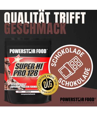 Powerstar Super Hi Pro 128 | Multi-Component 78% Protein Powder Chocolate 5x1000g | High Biological Value Protein Shake for Muscle Building - Buy Online on GoSupps.com