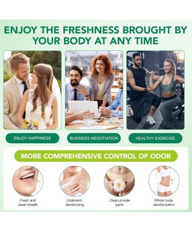 Body Deodorizing Supplement | Natural Internal Odor Control | Chlorophyll Capsules | with Chlorophyllin Parsley and Peppermint | for Skin Breath and Body Health | 4 Month Supply - 120 Caps - Buy Online on GoSupps.com