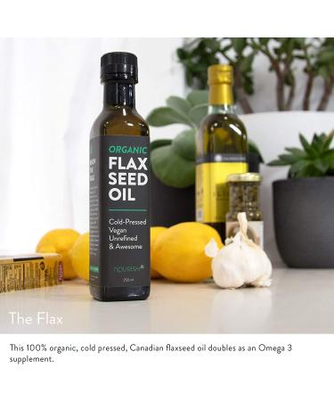 Organic Flaxseed Oil 250ML | Heart Healthy Omega 3 | Vegan & Unrefined | Keto & Paleo Friendly | Cold-Pressed Flax Seeds - Buy Online on GoSupps.com