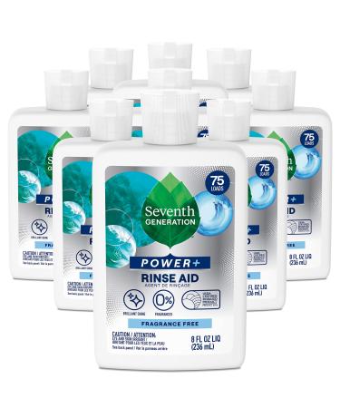 Seventh Generation Power+ Dishwasher Rinse Aid Fragrance Free 8 fl oz (Pack of 9)
