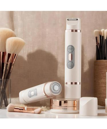 Rasoir lectrique Pour Femmes - pilateur Compact | Tondeuse Bikini Double T te Pour Jambes Visage Aisselles pilateur Miniature Beige - Buy Online on GoSupps.com
