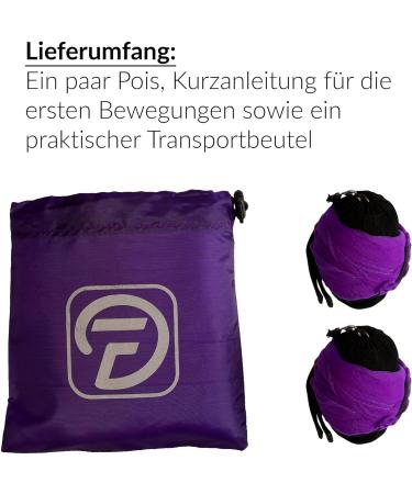 Buy Diabolo UV Glow Poi - Purple Angel Wings Spinning Poi for Beginners & Professionals | 60cm Soft Spiral Poi - International Shipping - Buy Online on GoSupps.com