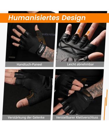 Buy Atercel Leather Weightlifting Gloves - Breathable Gym Fitness Gloves for Men & Women | XL Size for Optimal Workout Training - Buy Online on GoSupps.com