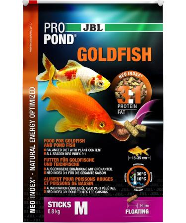 JBL Goldfish and Pond Food Floating Food Sticks Special Food ProPond Goldfish Size: M 0.8 kg - Buy Online on GoSupps.com