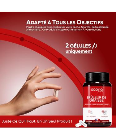Bruleur de Graisse Puissant | Coupe Faim Efficace | Perte de Poids Rapide et Efficace | D tox | Minceur Homme & Femme | Fabriqu en France | 2 G lules/j - 1 mois - Buy Online on GoSupps.com