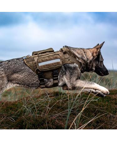 Oneigris No-Pull Dog Harness | Aire Mesh Adjustable Safety Vest for Large/Medium Dogs | Ultra Breathable with 2 Handles | Brown (Neck: 36-51cm Breast: 51-69cm) - International Shipping Available - Buy Online on GoSupps.com