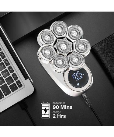 Buy Electric Shaver for Men - 8D Head Shaver 6-in-1 Grooming Kit USB Rechargeable & Waterproof | Perfect for Bald Men - Buy Online on GoSupps.com