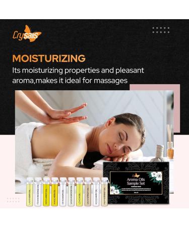 Premium Crysalis Massage Oils - Lavender Frankincense Bergamot Mandarin Geranium Sandalwood Lemon Grapefruit Rosemary & Peppermint - Perfect for Massage Aromatherapy & Diffusers - International Shipping Available - Buy Online on GoSupps.com