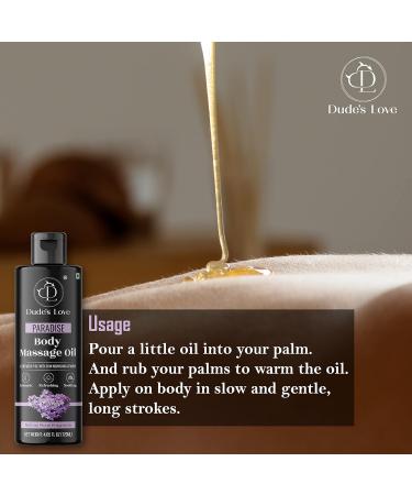 Organic - Lavender Floral Edible Body Massage Oil - Relaxing Calming & No Stain | Non-Sticky Aromatherapy Oil with Orange Blossom & Lavender Essential Oil Paradise - Floral 120 ml (Pack of 1) - Buy Online on GoSupps.com