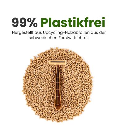 Buy Bamboovement 99% Plastic-Free Sustainable Disposable Razors for Men | Eco-Friendly Wet Razor Set with 3 Premium Blades & 5 Razors Gentle Shave Unisex - Buy Online on GoSupps.com