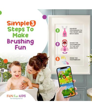 ZOFREY Kids U-Shaped Toothbrushes 4 Pack - Safari Animals Design | Ages 2-6 | BPA Free | Includes 4 Free E-Books - Buy Online on GoSupps.com