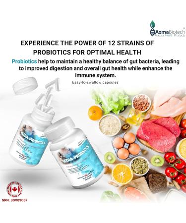 Ultra Best Probiotics Supplements 500 mg (30 Caps) - 30 Billion CFU Daily Probiotics Capsules for Gut Health & Digestive Health - Vegan Probiotics for Women & Men - Digestion Acidophilus Lactobacillus - Buy Online on GoSupps.com