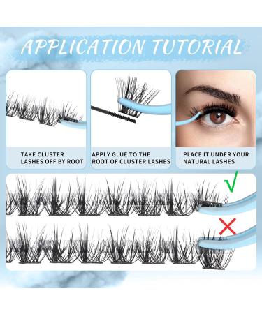 Snowflakes C-Mix 84 Pcs Cluster Lashes DIY Eyelash Extensions (8-16mm) - Soft and Comfortable Individual Lash Clusters - Buy Online on GoSupps.com