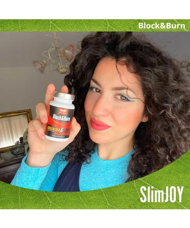 Slimjoy Block & Burn - Double Fat Burning Capsules with Green Tea Extract & Brown Sea Algae | 90 Day Supply - Buy Online on GoSupps.com
