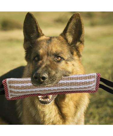 EPODA Dog Bite Tug Toy - 2 Piece Jute Beisswurst for K9 Training | Durable Tug & Play Toy with 2 Handles | Ideal for Dog Training & Playtime - Buy Online on GoSupps.com