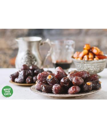 Wholefood Earth Organic Dried Medjoul Dates 250g - Raw, GMO-Free, Vegan | High Fibre | Certified Organic - Buy Online on GoSupps.com