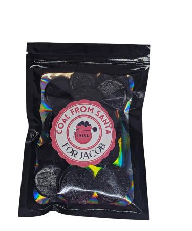 Santa's coal pontefract cakes sweet bag | | Stocking filler| Liquorice | Christmas sweets | Liquorice xmas gift | Secret santa | Funny xmas sweets