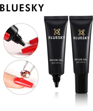 Bluesky Decor Gel Nail Art Glue 8g - Strong Adhesive for Gems, Rhinestones, and Sequins - Long Lasting Clear Gel Polish - Nail Art Accessories - Buy Online on GoSupps.com