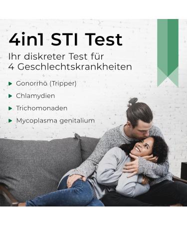 Doctorbox 4-in-1 STD Test | Accurate Home Urine Test for Men & Women | Chlamydia Trichomonas Mycoplasma | Lab Analysis Included - Buy Online on GoSupps.com