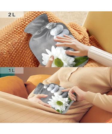 Zen Concepts 1L Hot Water Bottle with Cover - Pain Relief & Bed Warmer for Adults | Ideal for Feet & Comfort - Buy Online on GoSupps.com