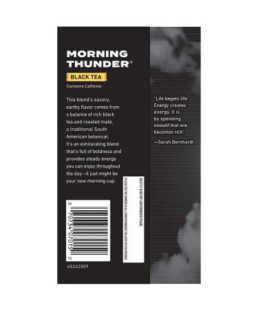 Celestial Seasonings Morning Thunder Black Tea - 20 Count (Pack of 6) | Energizing Blend | Natural Caffeine | Fresh and Bold Flavor - Buy Online on GoSupps.com