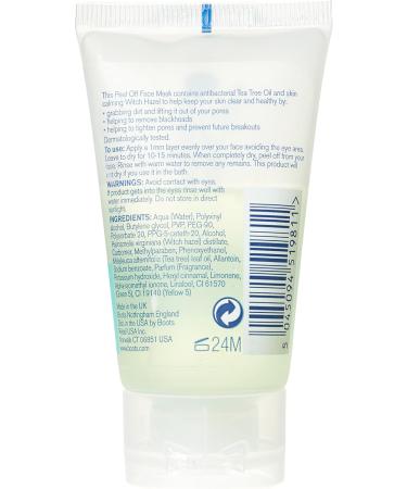 Boots Tea Tree Witch Hazel Peel Off Face Mask-Deep Cleans & Tightens Pores & Helps Remove Blackheads 50ml - Buy Online on GoSupps.com