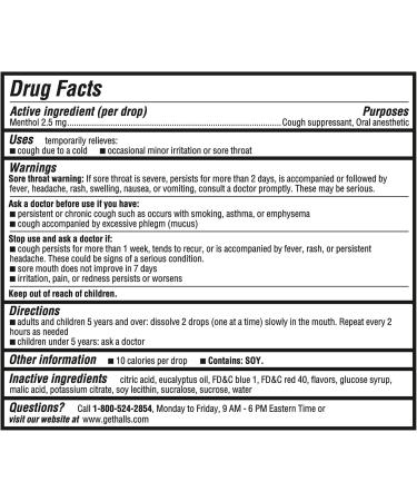 HALLS Throat Soothing Blueberry Cough Drops Economy Pack 80 Drops (Pack of 2) - Buy Online on GoSupps.com